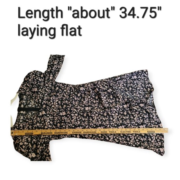 Black Ditsy Floral Mini Dress by Lofty Manner XS - Picture 7 of 9